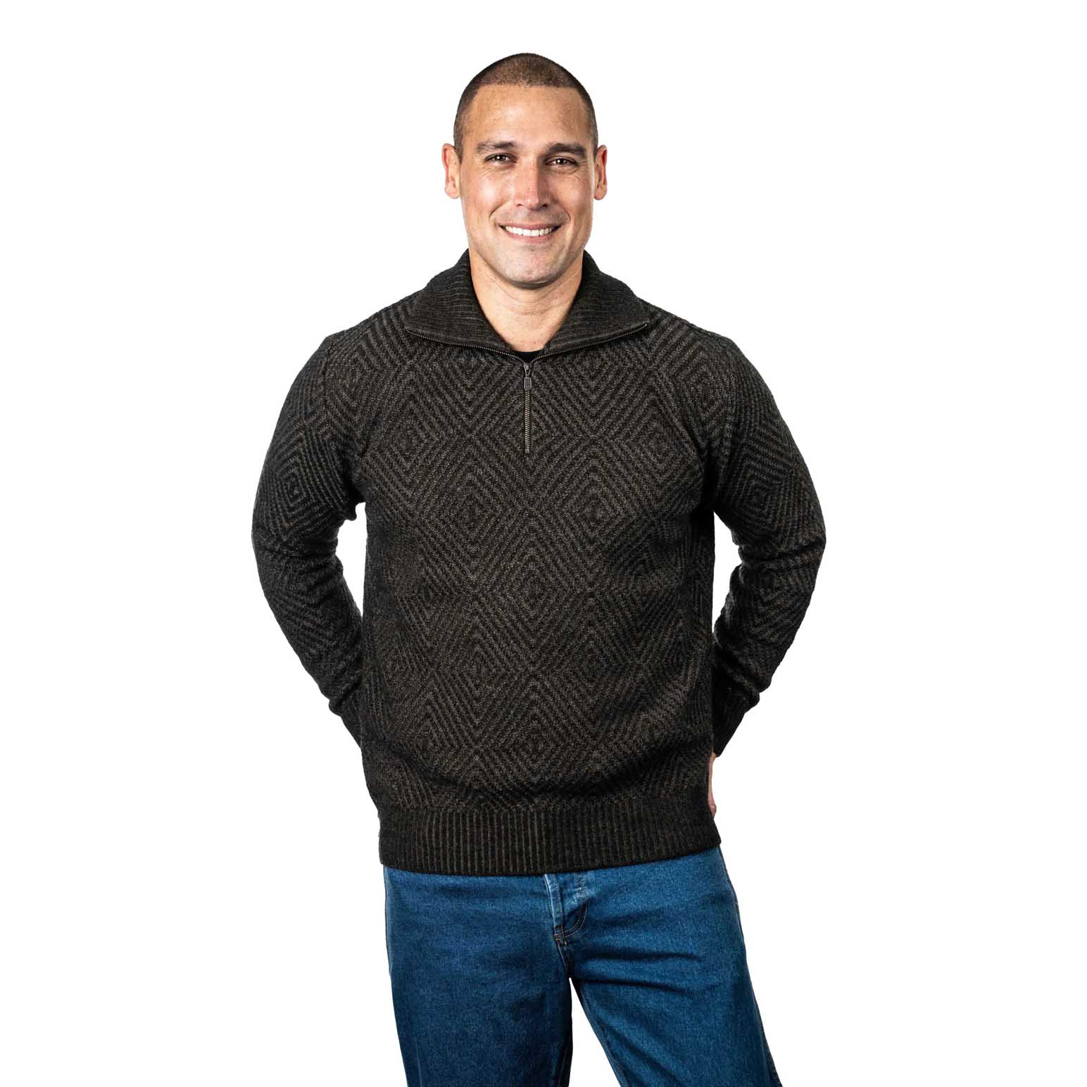 Koru Diamond Plated Zip Jumper